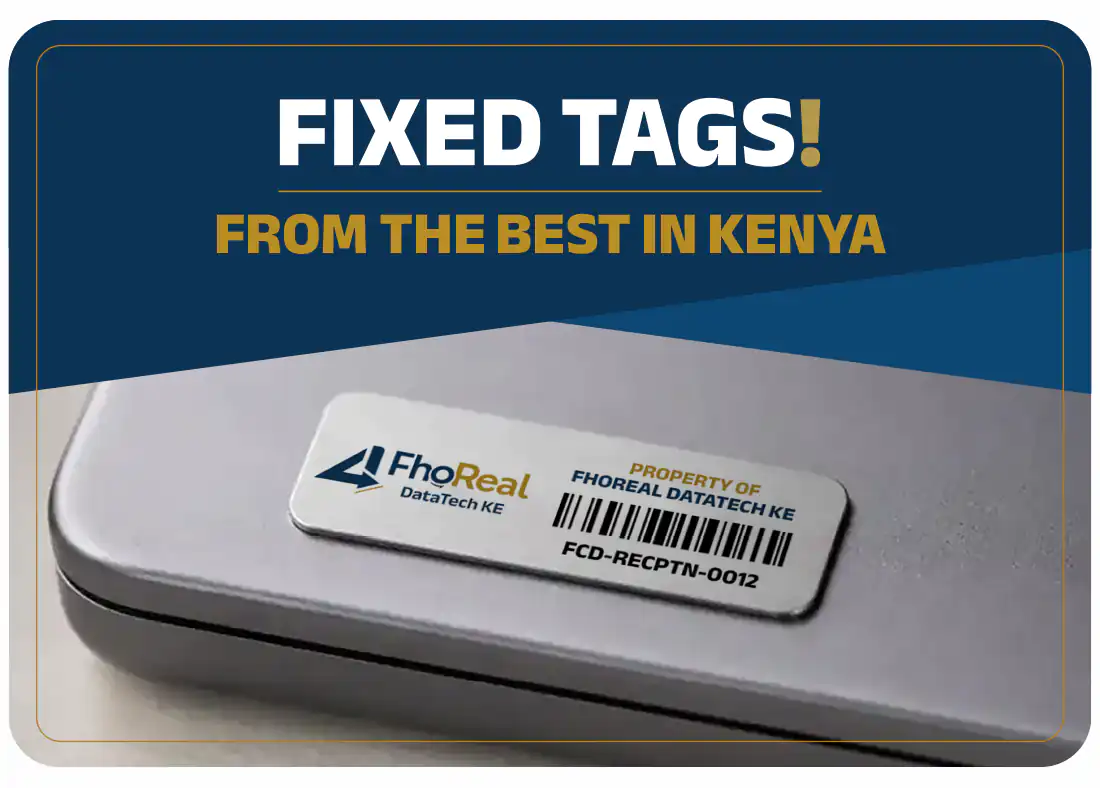 Laptop aluminium asset tag Aluminium asset tag with engraved serial number fixed to a laptop